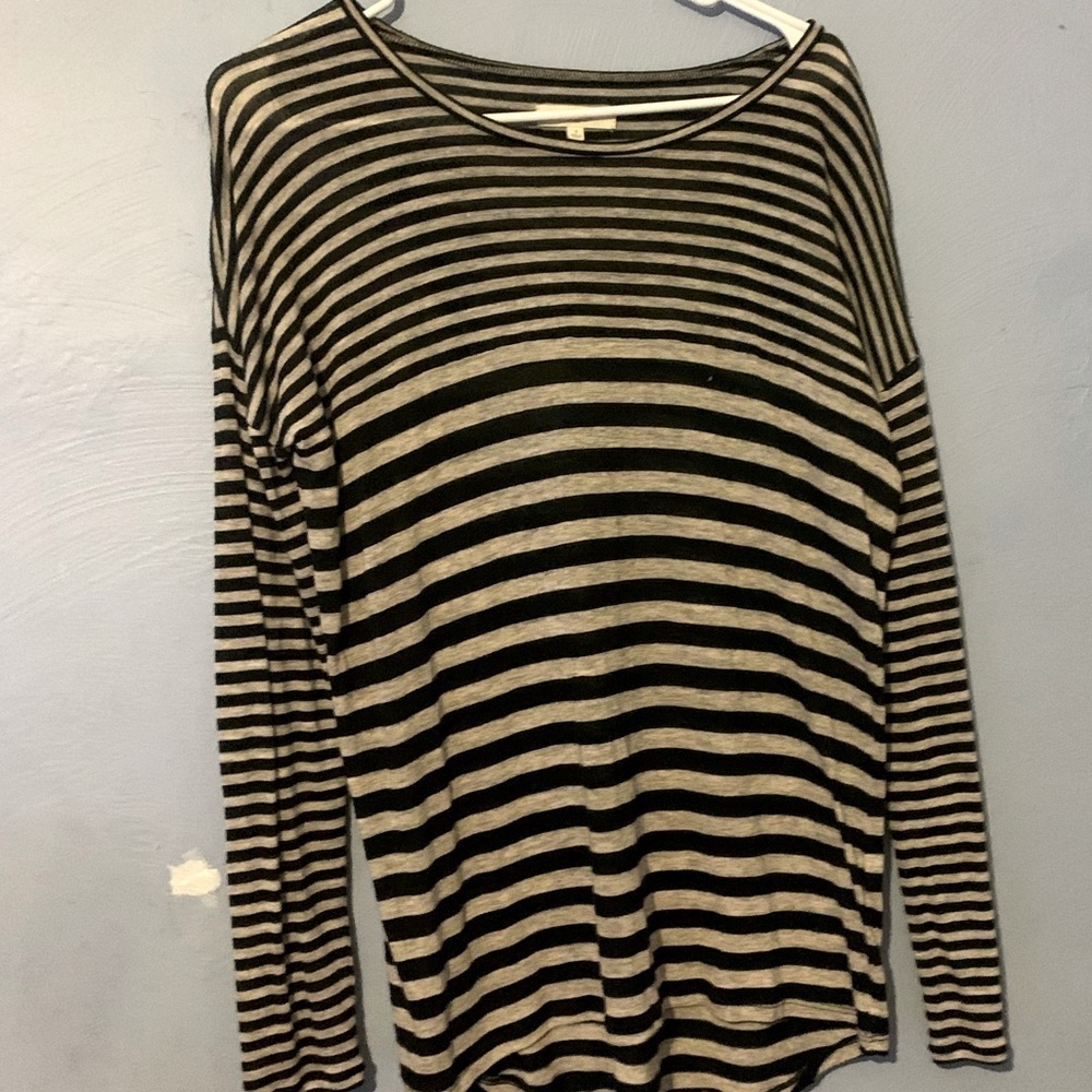 SMALL Madewell Horizontal Striped Long Sleeve Casual Shirt​​​​